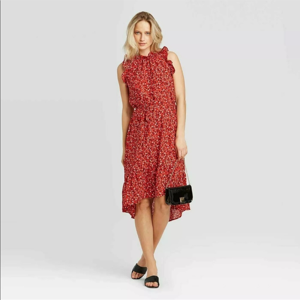 Who what wear red floral Dress Size:  S